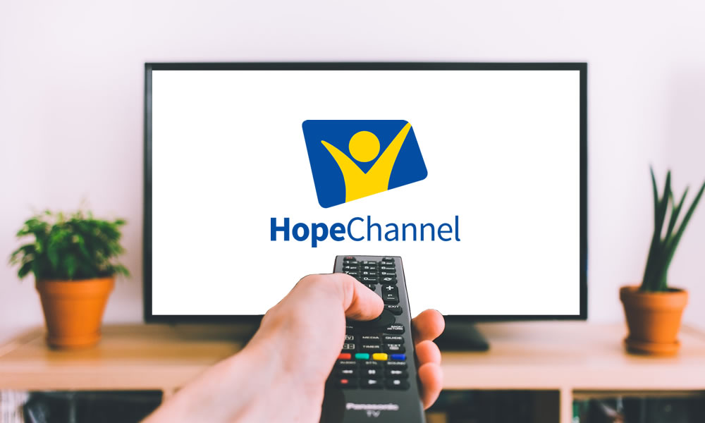 tv screen showing hope channel logo